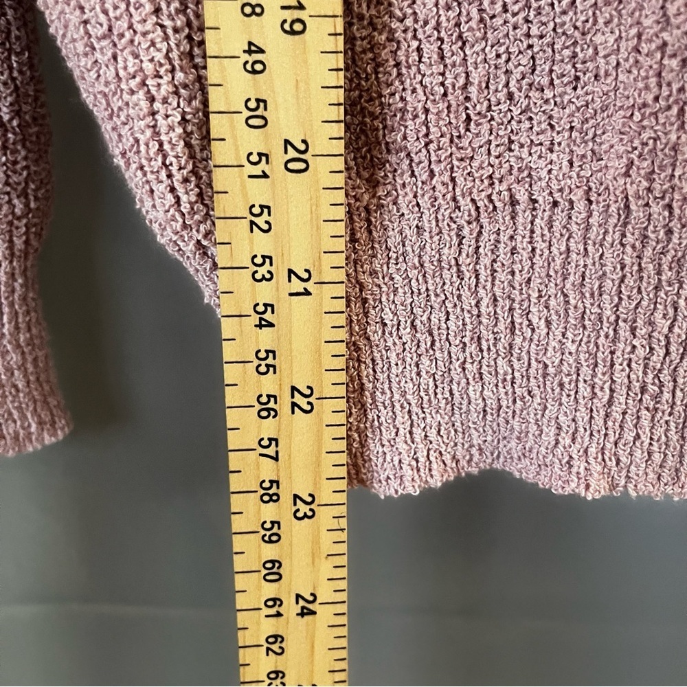 Revolve Line & Dot Sweater Blush Pink Cozy Ribbed V-neck - Picture 5 of 6